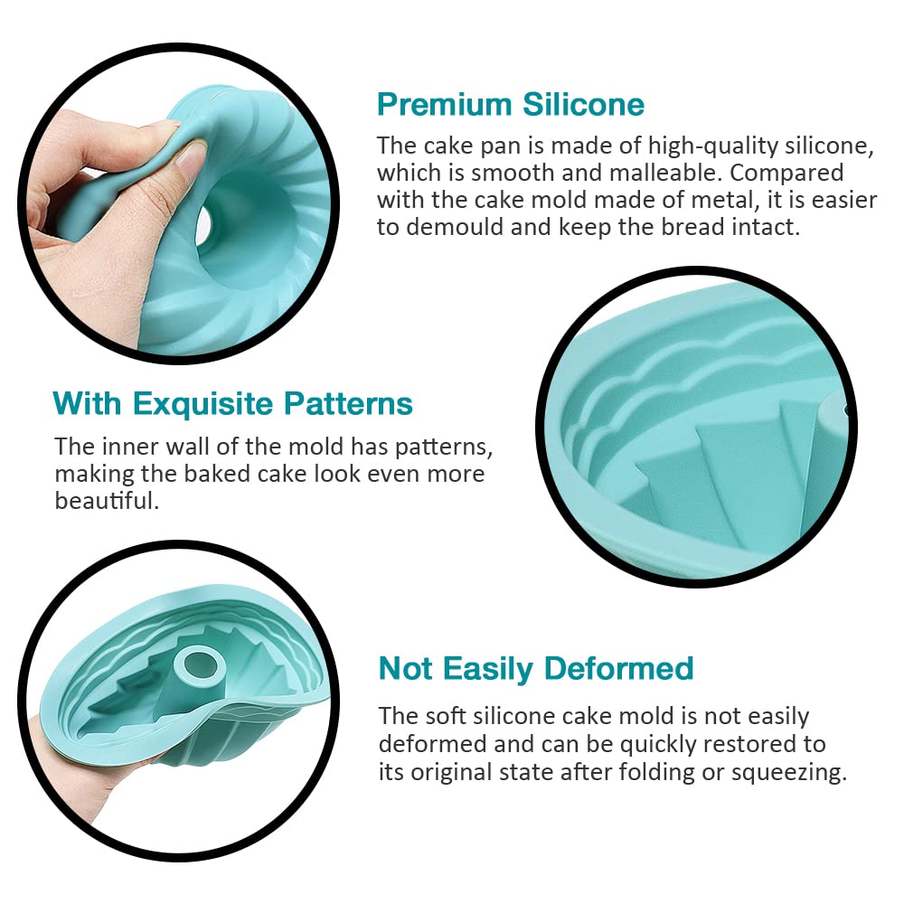 Alimat PluS blue silicone molds bendable yet sturdy for versatile desserts and gelatin shapes