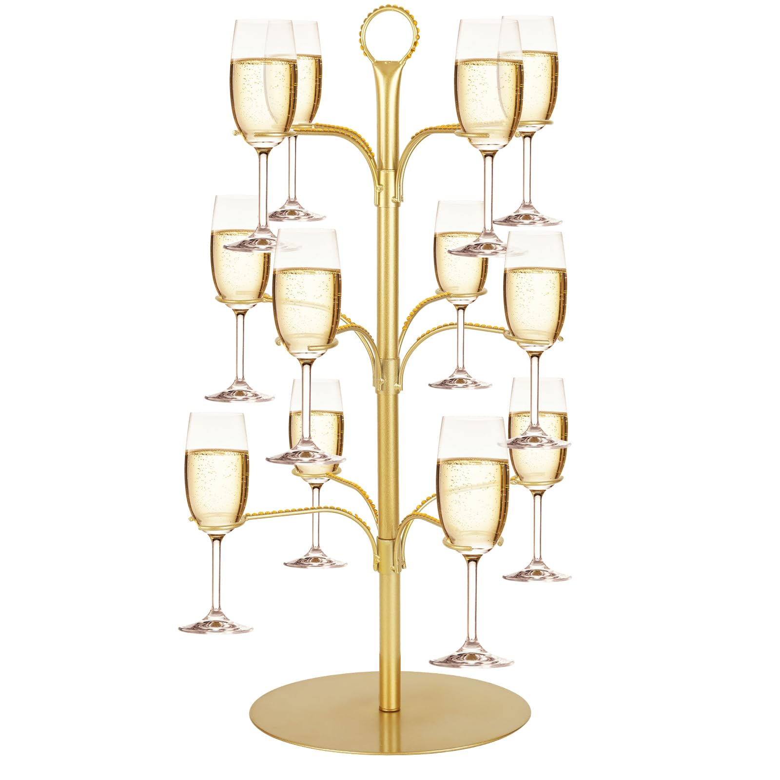 ALIMOTA Cocktail Tree Stand 3-tier design elevates elegant glass display.
