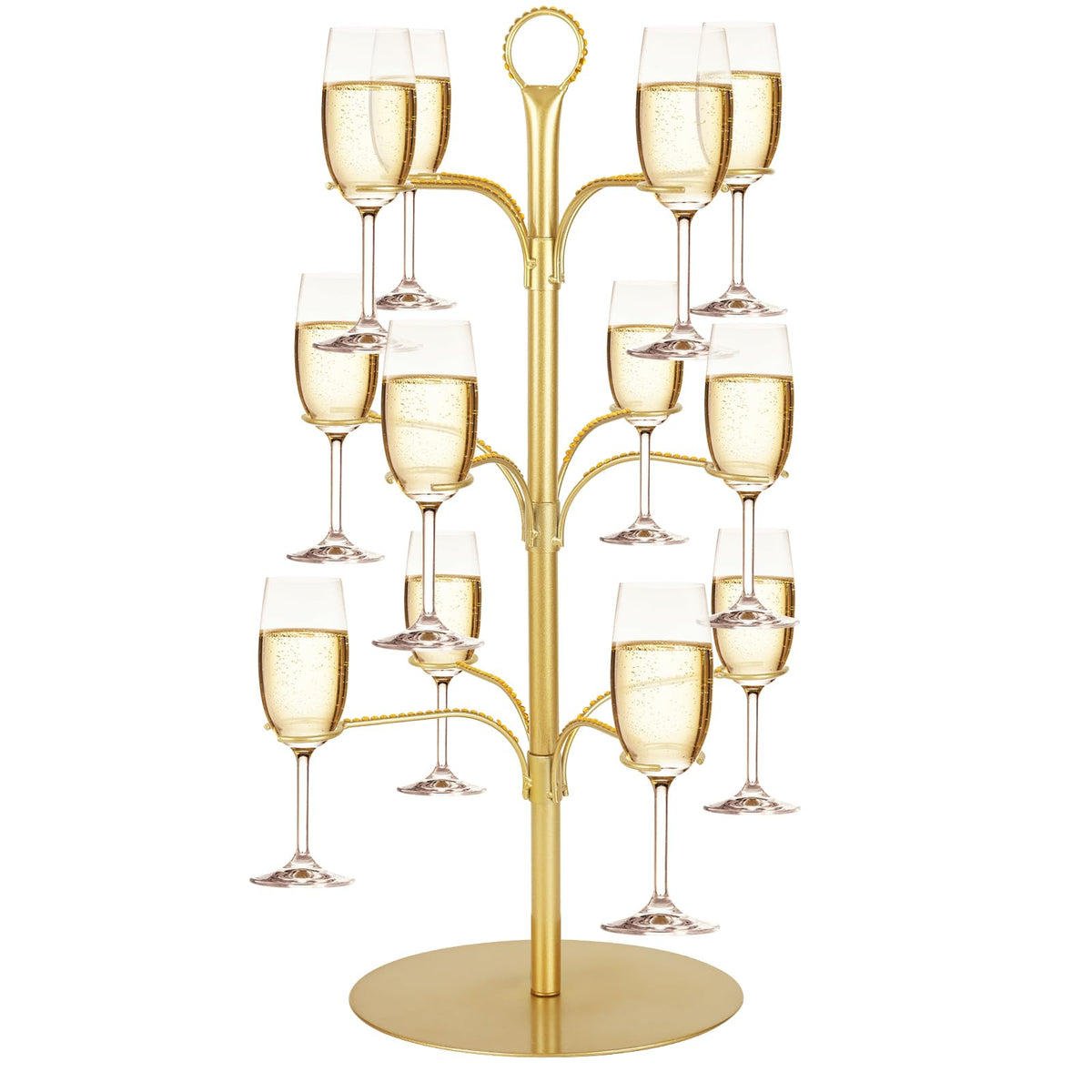 ALIMOTA Cocktail Tree Stand 3-tier design elevates elegant glass display.