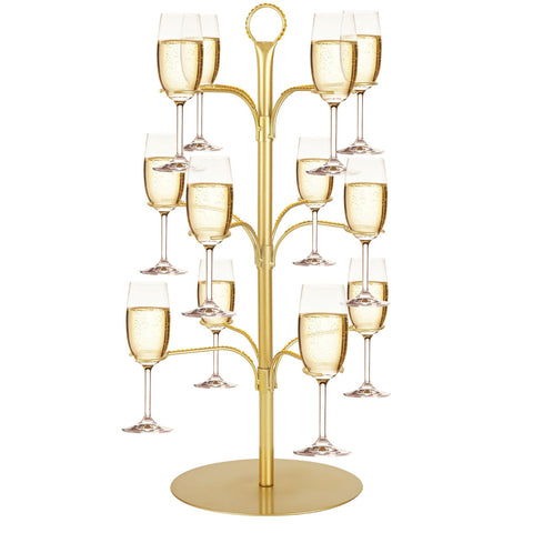 ALIMOTA Cocktail Tree Stand 3-tier design elevates elegant glass display.