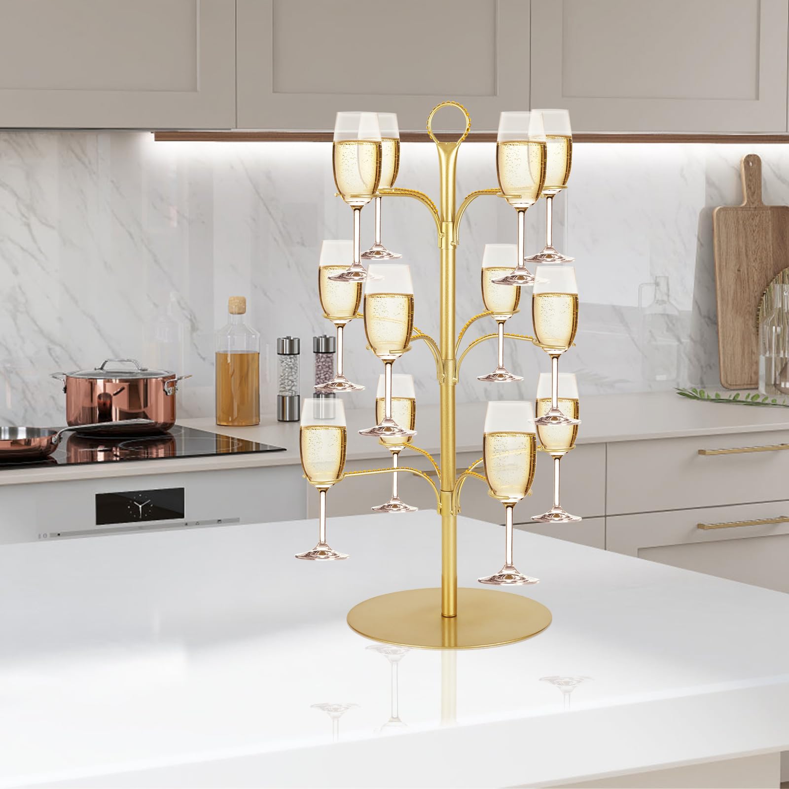 ALIMOTA Wine Glass Holder Stand features sturdy metal construction for longevity.