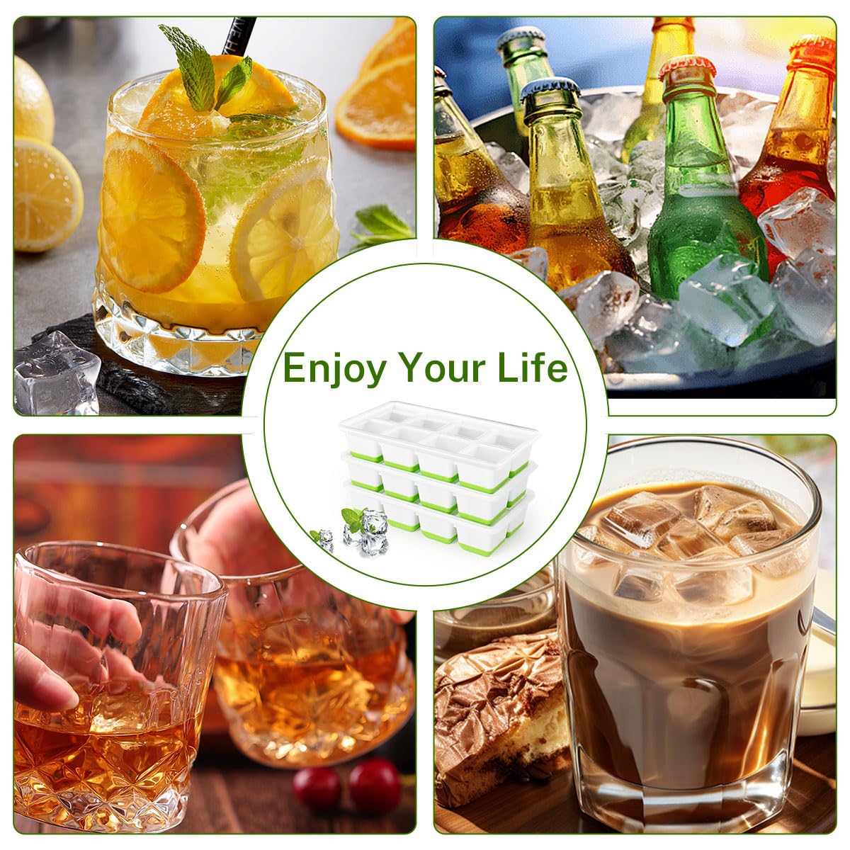Alinana versatile ice tray for cocktails, coffee, juice, and frozen treats