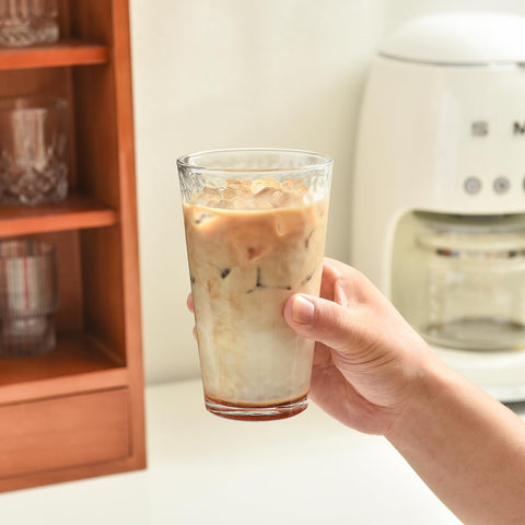 ALINK 16oz iced tea glasses featuring generous capacity for family use.