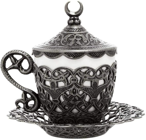 Alisveristime Turkish coffee cup with crescent motif for authentic ritual enjoyment