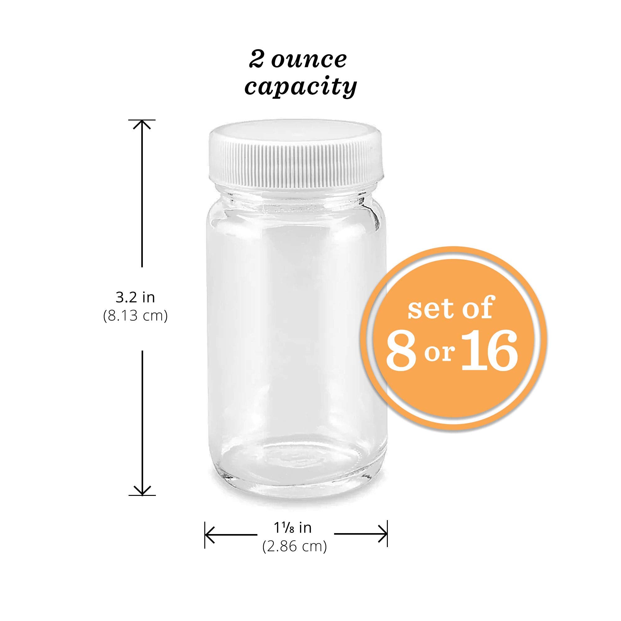 All About Juicing clear glass 2oz shot bottle highlights contents.