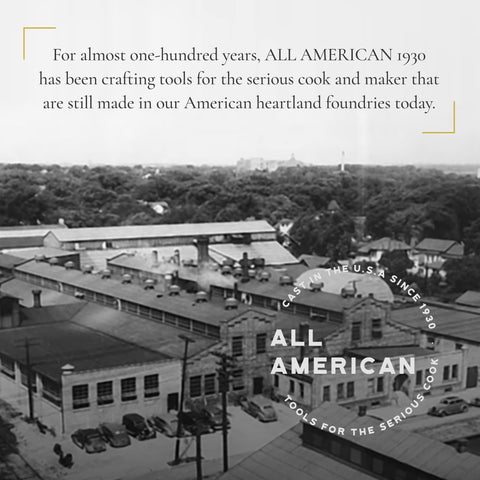 All American 1930 automatic pressure-control assembly aids safe home canning.