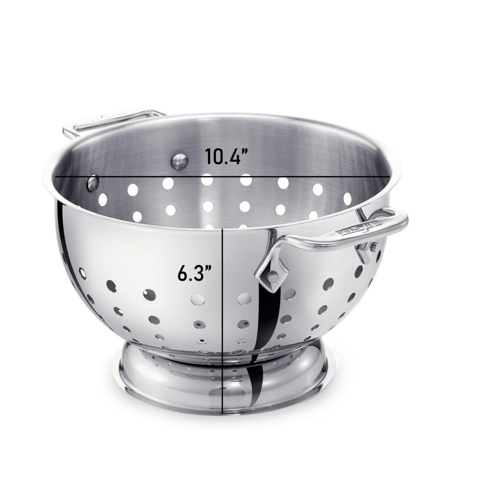 All-Clad colander is dishwasher-safe and built from durable stainless steel.