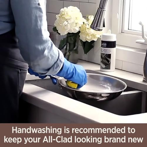 All-Clad Copper Core kitchen scene emphasizes premium cookware appeal