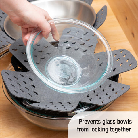 All-Clad dish drying mat absorbs moisture and stays non-slip on countertops.