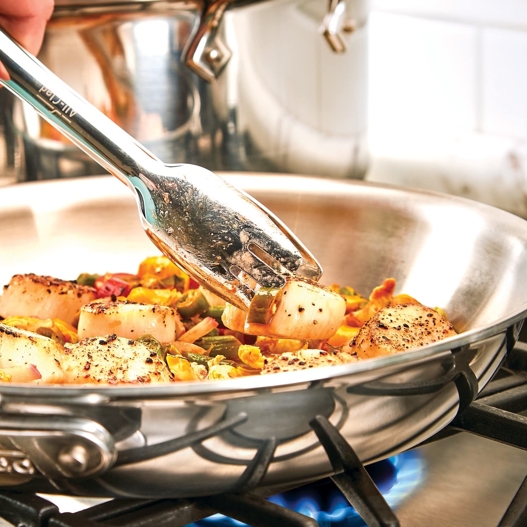 All-Clad dishwasher-safe design simplifies cleanup after meal prep.