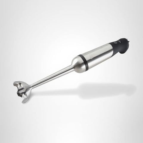 All-Clad hand blender with turbo function for quick purees and creamy soups.