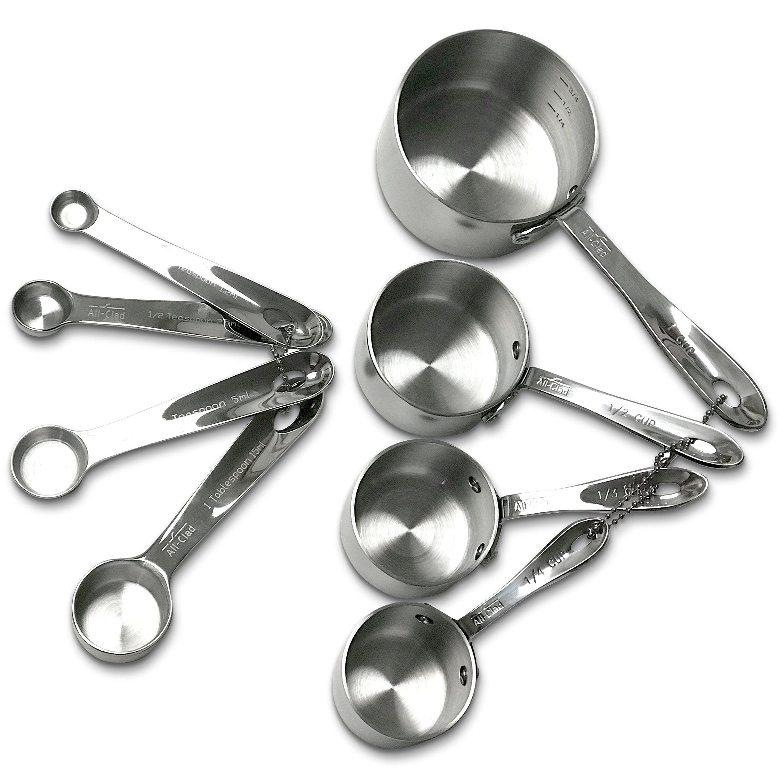 All-Clad measuring spoons 1/4 tsp—secure riveted grip for steady measuring.