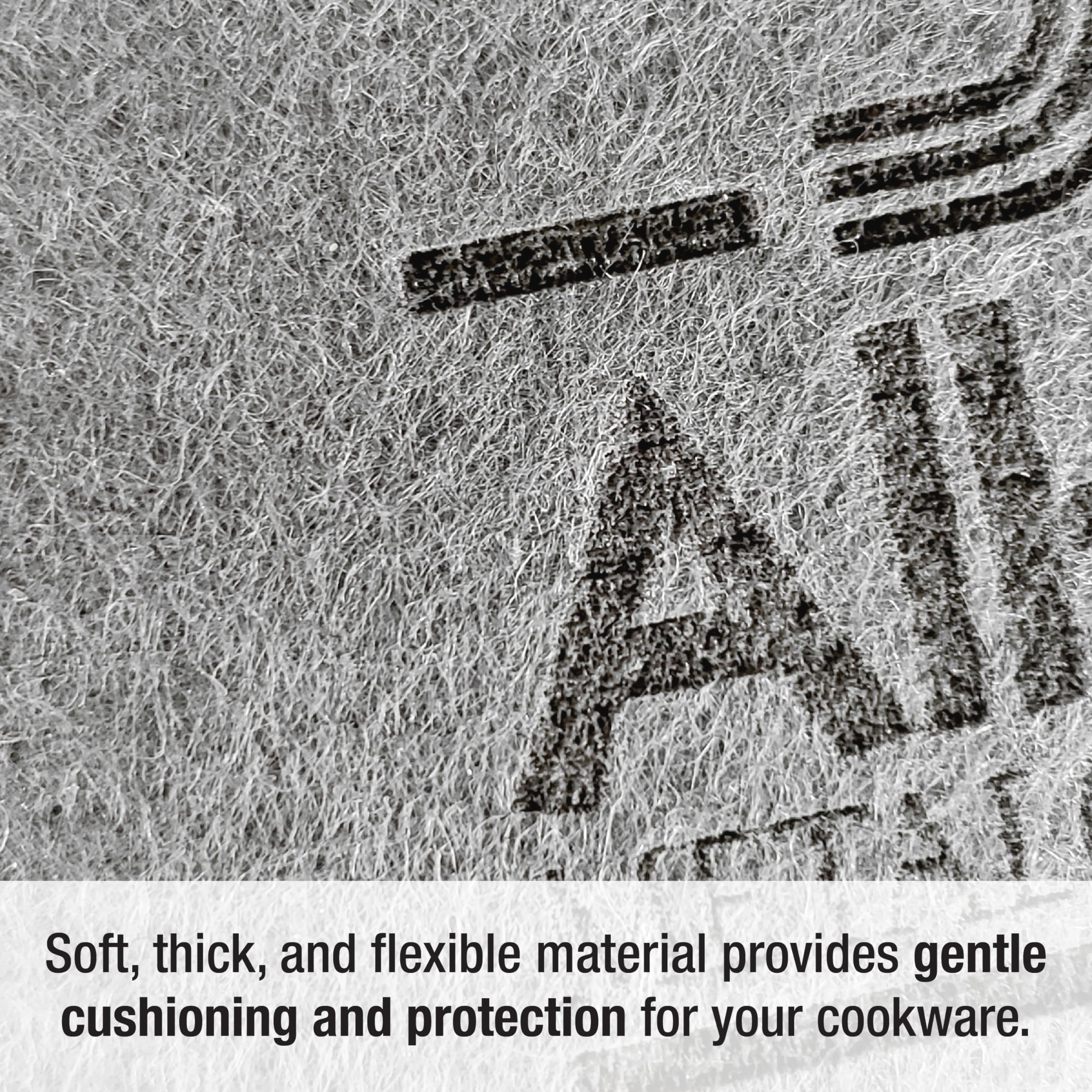 All-Clad 14-inch pot protectors provide snug protection for smaller pots.