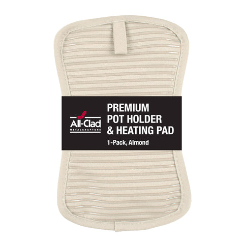 All-Clad premium pot holder with heat-resistant design up to 500°F for safe handling.