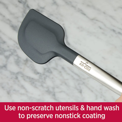 All-Clad Pro-Release dishwasher-safe label for easy cleanup