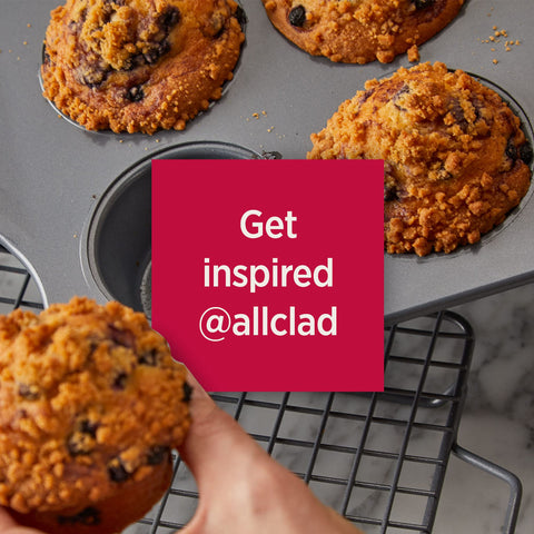 All-Clad Pro-Release muffin pan oversized handles for easy grip