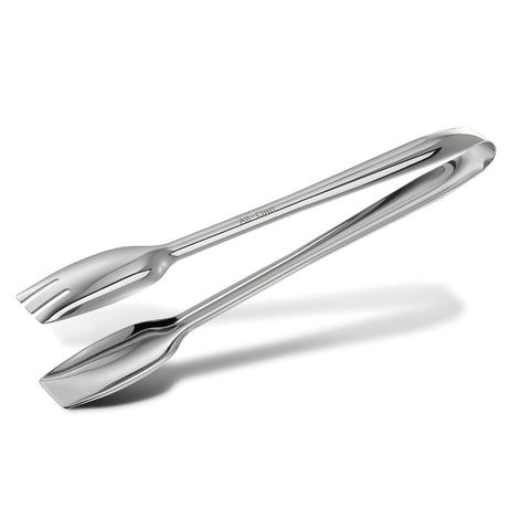 All-Clad serving tongs with wide ends grip bulky foods securely for easy serving.