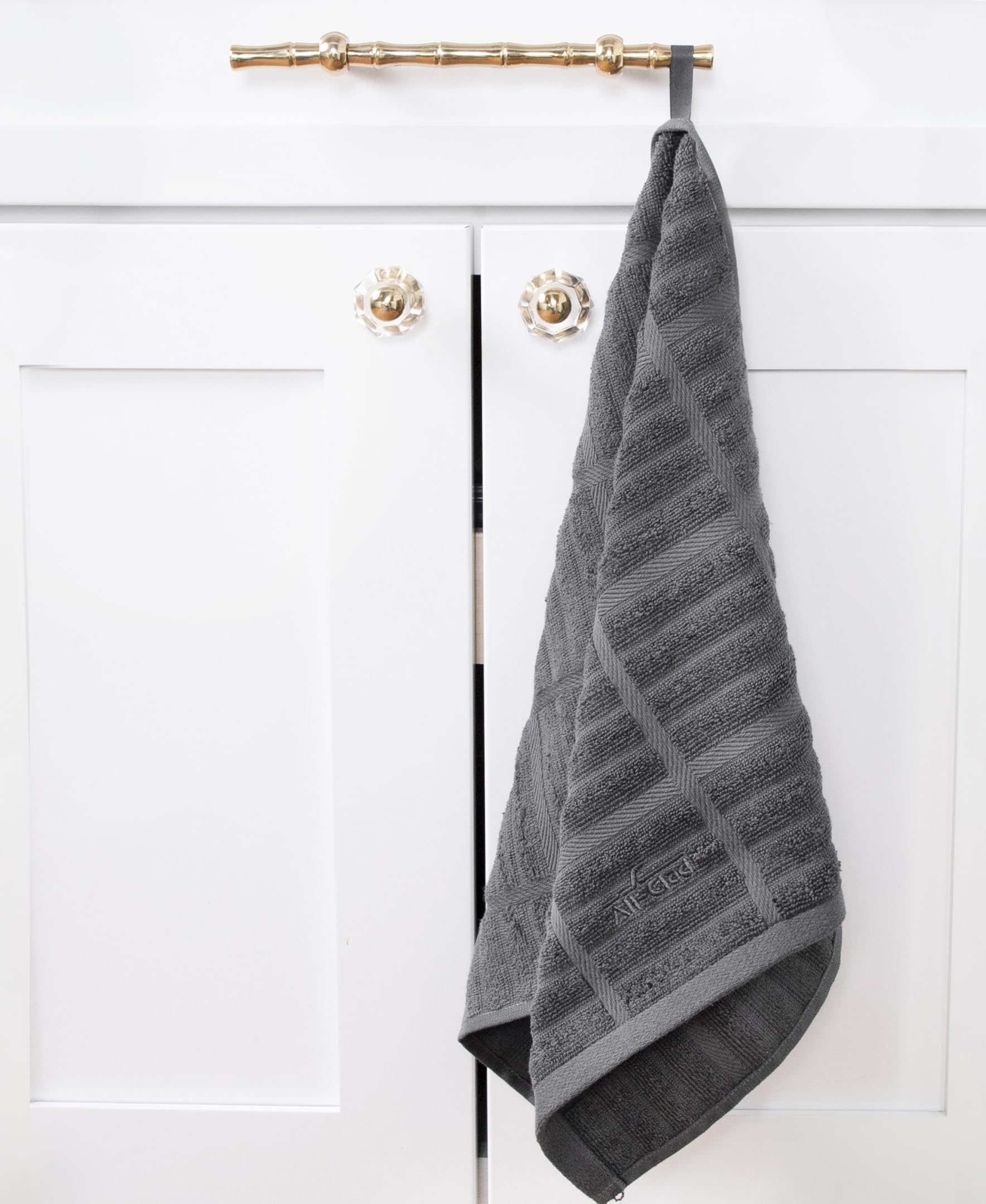All-Clad Solid Kitchen Towels soft texture close-up, gentle on glassware