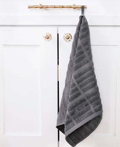 All-Clad Solid Kitchen Towels soft texture close-up, gentle on glassware