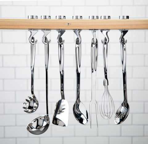All-Clad whisk with ergonomic 18/10 stainless steel handle for comfortable kitchen use.