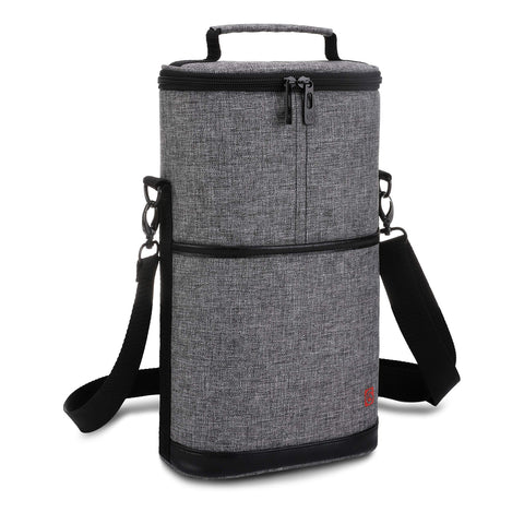 Allcamp 2 Bottle Wine Tote interior organization keeps two bottles protected