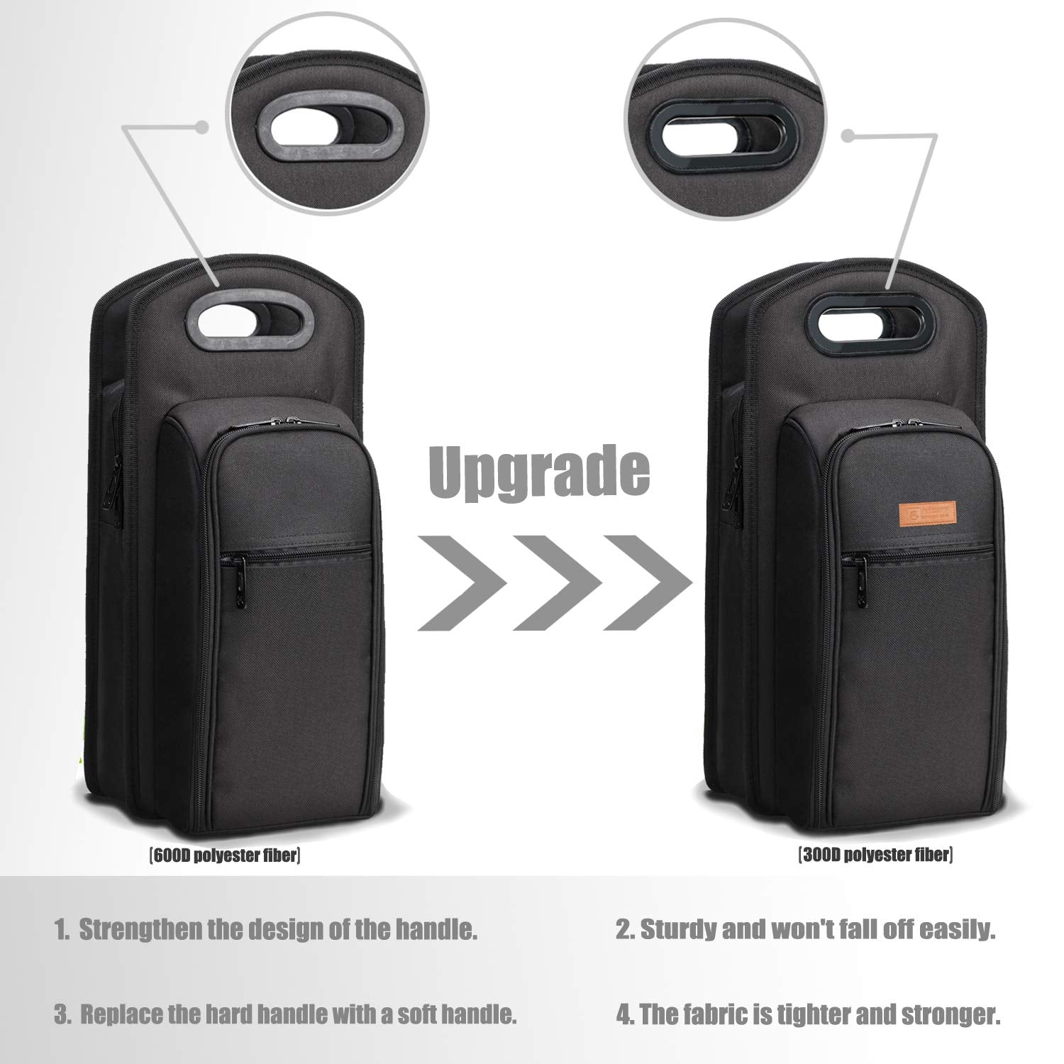 ALLCAMP adjustable shoulder strap enables comfortable hands-free carry.