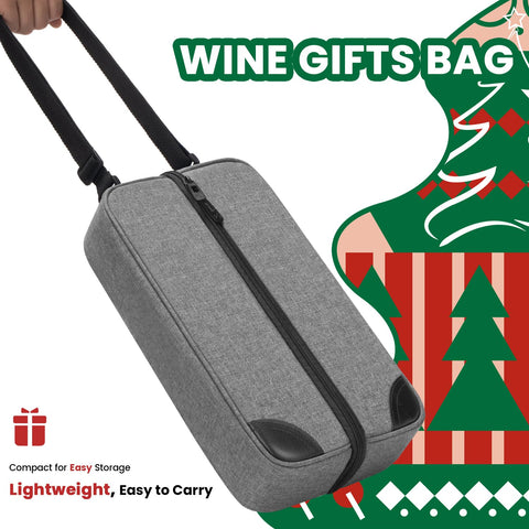 ALLCAMP Wine Bag features an adjustable shoulder strap for comfortable carry.