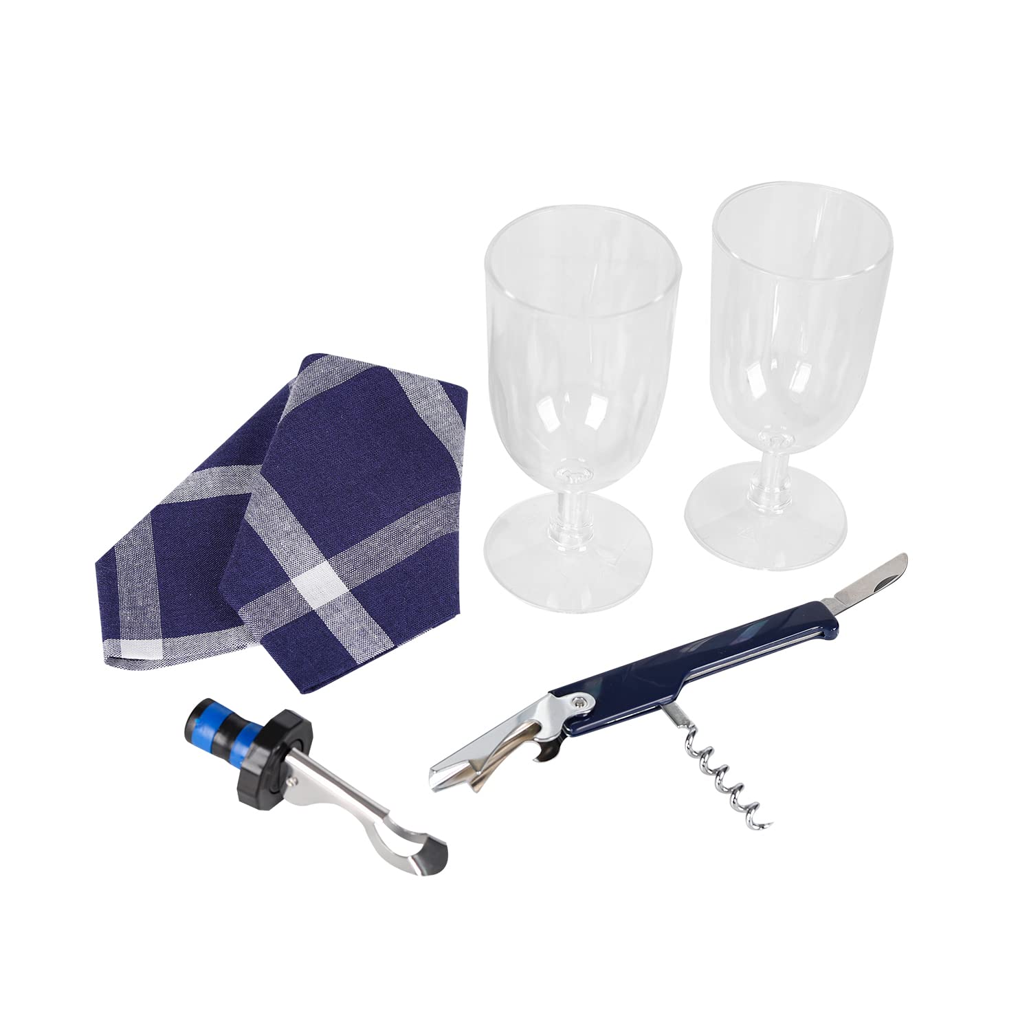 ALLCAMP wine bag in bright blue for stylish outdoor use