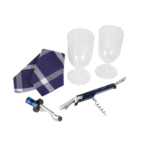 ALLCAMP wine bag in bright blue for stylish outdoor use