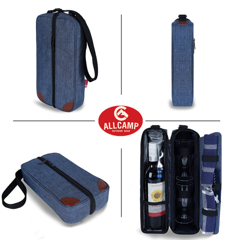 ALLCAMP wine bag compact travel size, easy to carry on trips