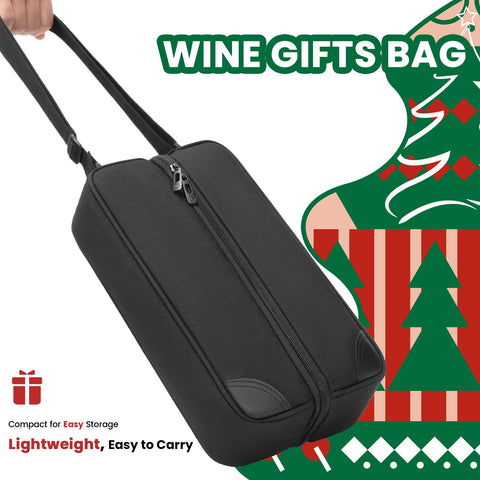 ALLCAMP wine bag features stainless steel corkscrew for quick bottle access outdoors.