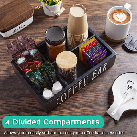 ALELION multi-purpose storage for pods and stirrers at the coffee bar.