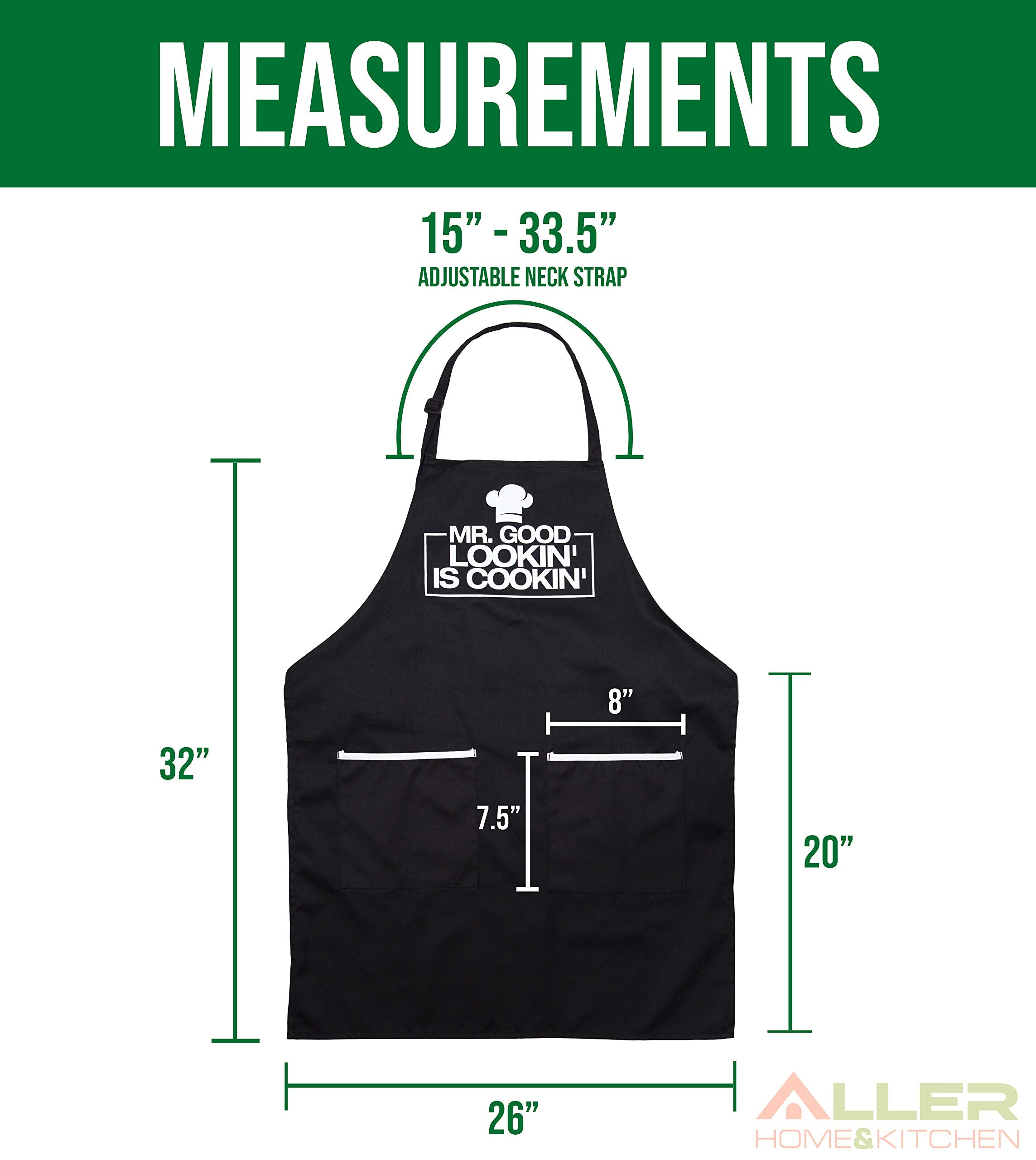 ALLER HOME&KITCHEN apron resists water and stains for clean cooking.