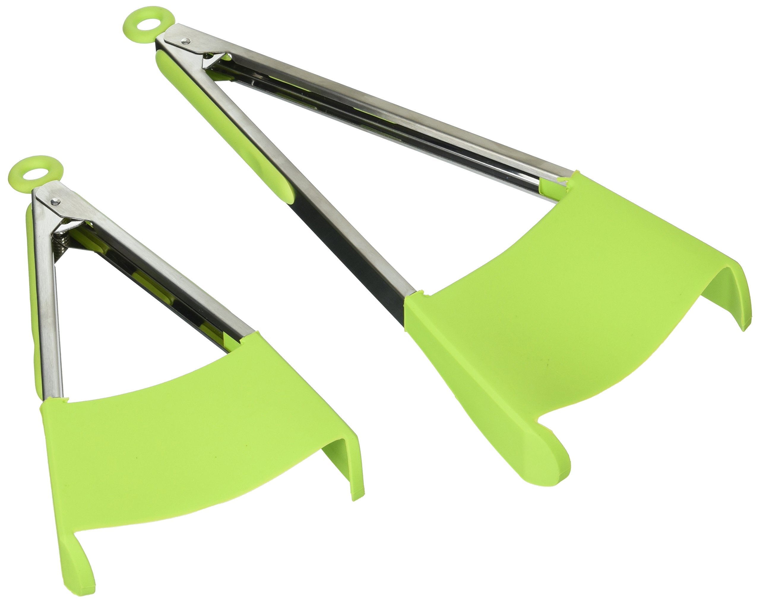 Allstar Innovations Clever Tongs 2-in-1 large in action: secure grip for big meats.