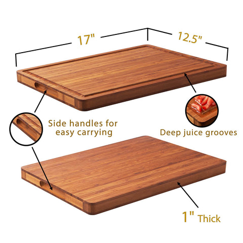 allsum bamboo cheese charcuterie board with side handles for easy serving