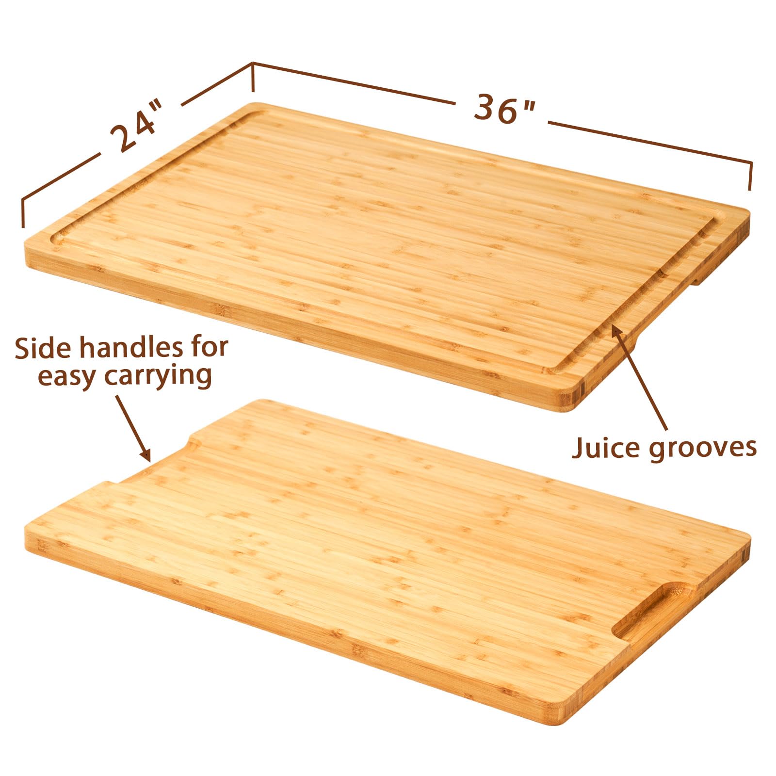 Allsum bamboo stove-top cover providing extra workspace while cooking.