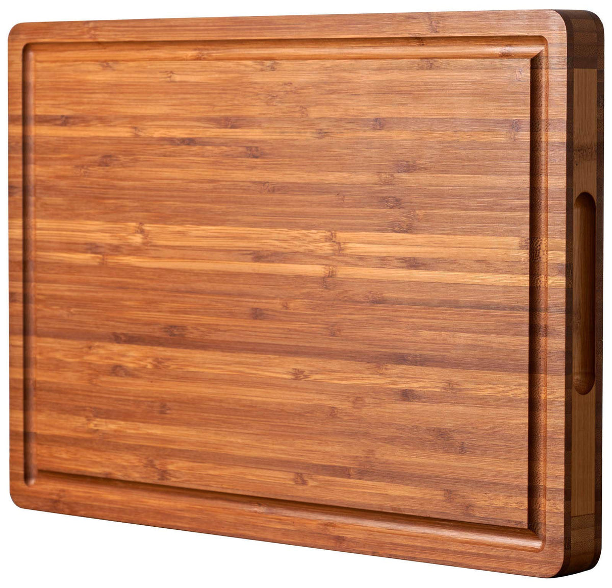 allsum large wood cutting board with juice grooves for messy slices and prep