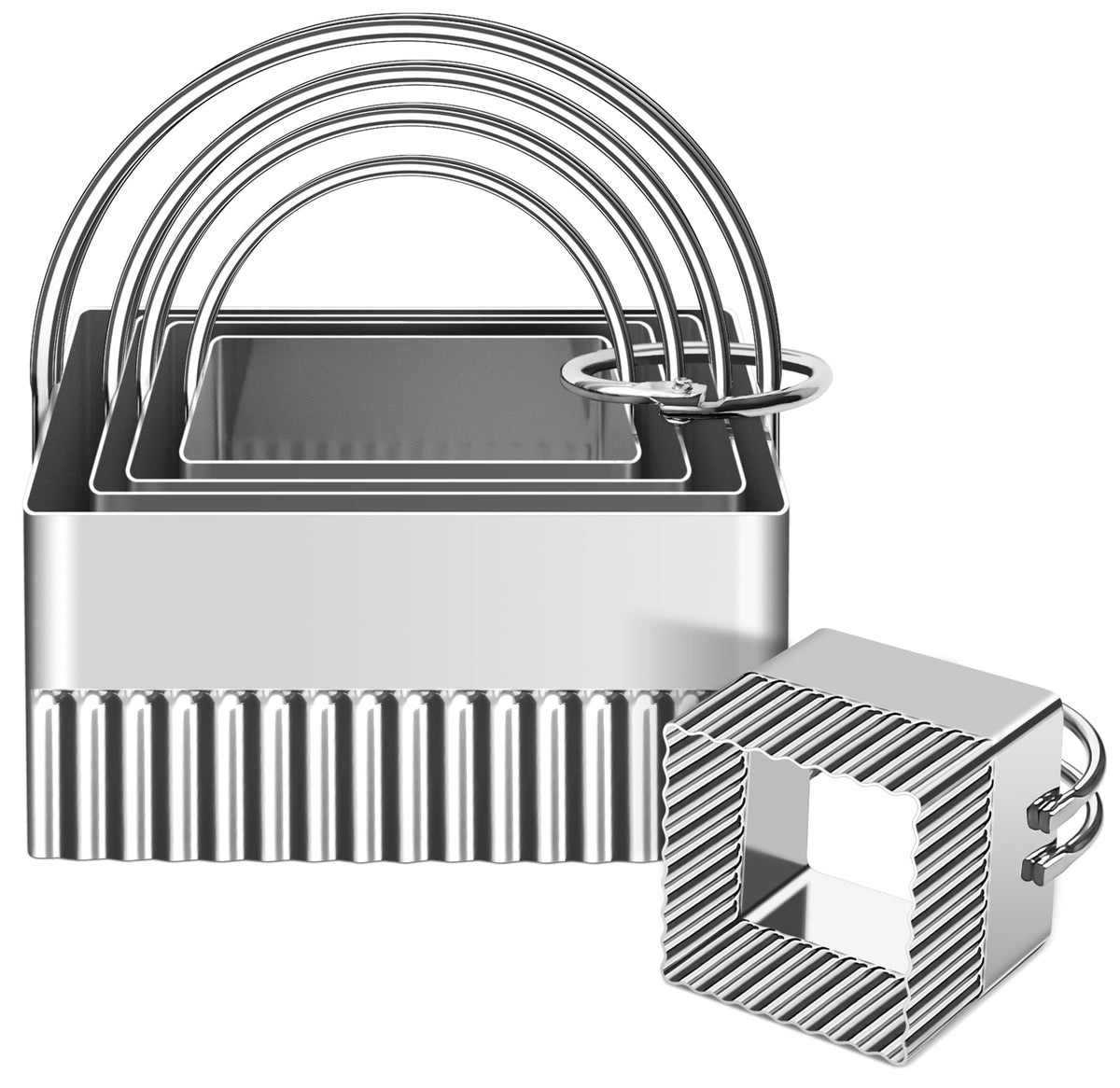 ALLTOP 5-piece biscuit cutter set with handle for easy baking prep