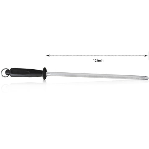 ALLWIN-HOUSEWARE W carbon steel rod provides durable sharpening surface