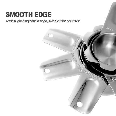 ALLWIN-HOUSEWARE W measuring spoons set with ring connector.