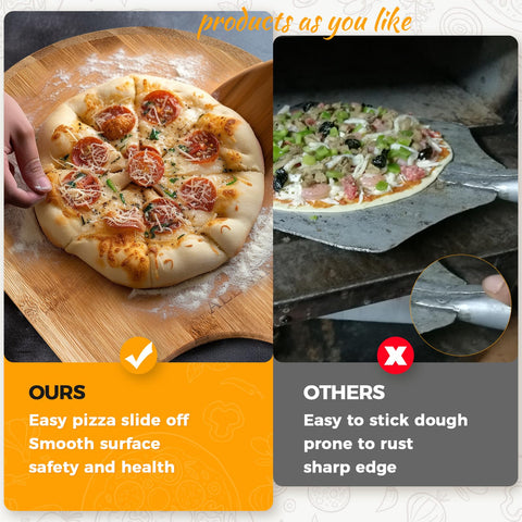 ALLWINNER pizza peel 11-7-inch size enhances versatile kitchen prep.