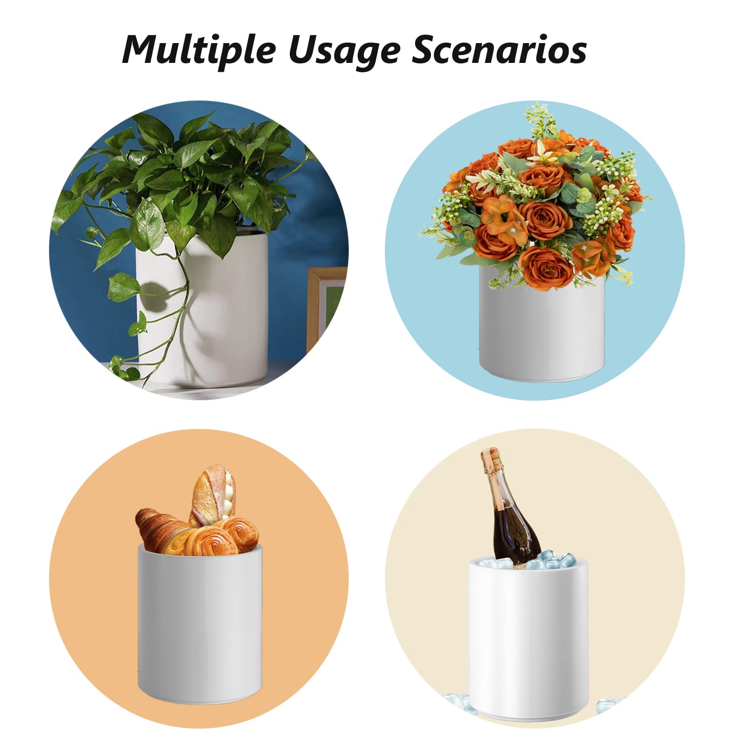 Allybyme utensil holder easy clean damp wipe surface