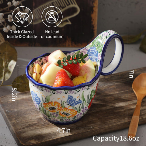 ALMA Floral Garden edge-embellished bowl adds vintage charm to service.