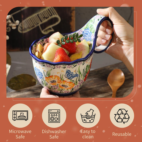 ALMA Giftable flower-pattern breakfast bowl suitable for gifting.