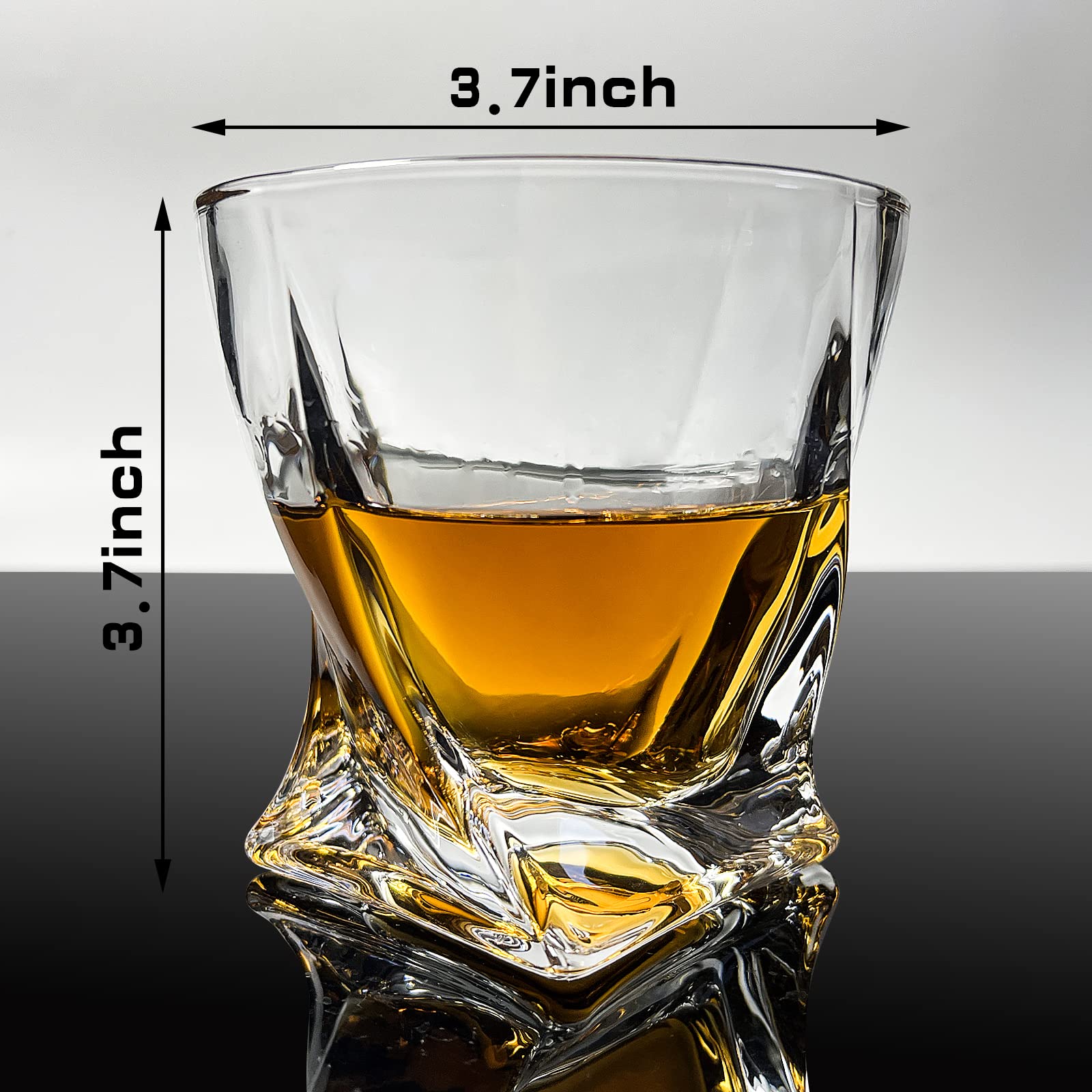 Almagic 11oz capacity glass for ice cubes or spheres