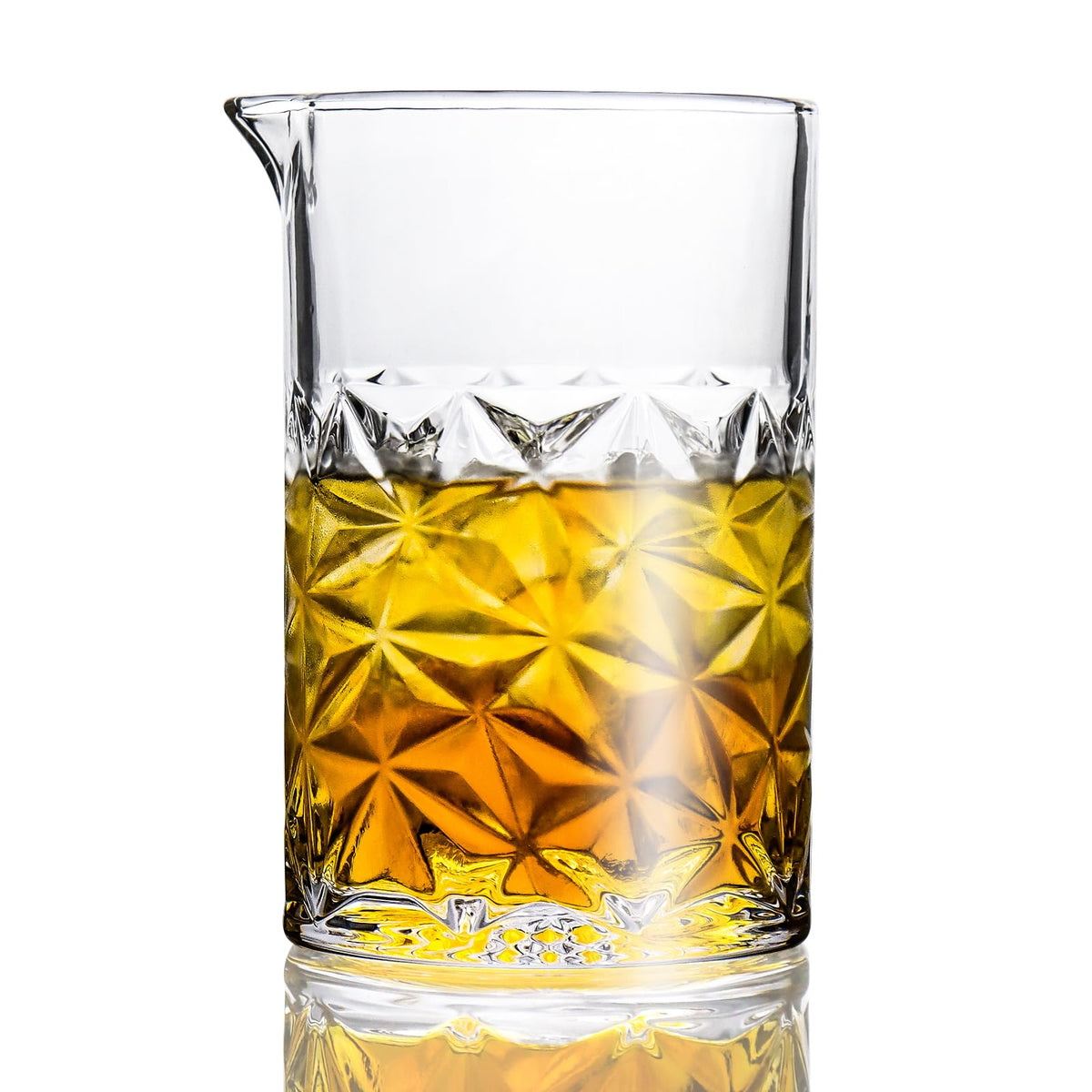 Almagic 24oz cocktail mixing glass with clear crystal for balanced pours.