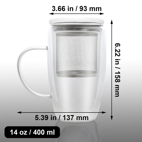 Almagic glass lid seals in aroma while keeping tea warm.