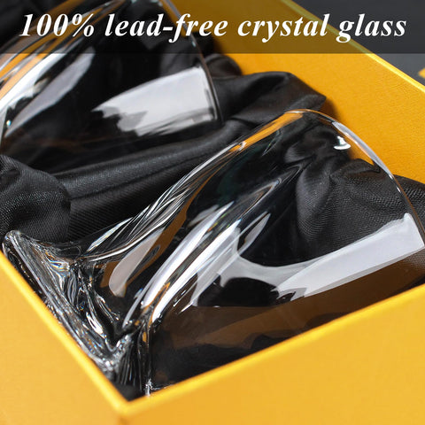 Almagic lead-free crystal whiskey glass, dishwasher safe, durable daily use