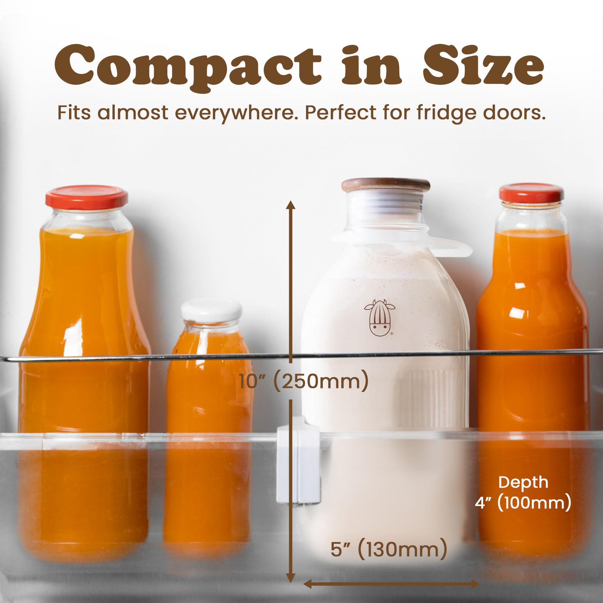 Almond Cow reusable glass bottle supports zero-waste storage