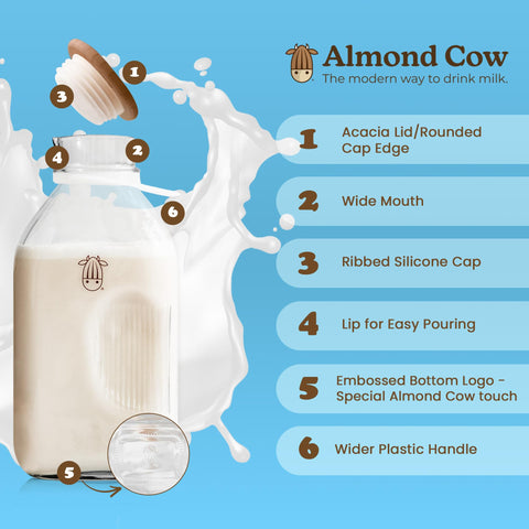 Almond Cow wooden cap with silicone seal preserving freshness